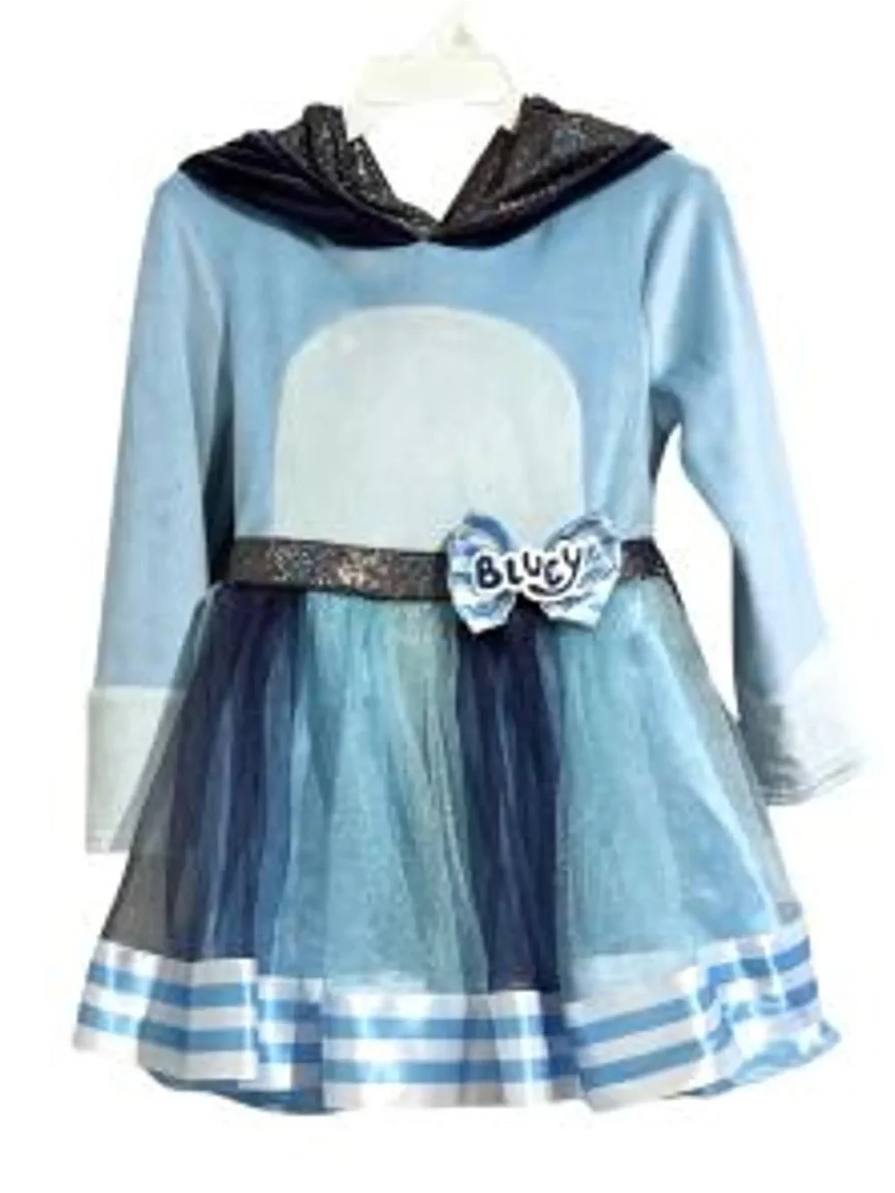 Spirit Halloween Bluey Toddler Girls blue tutu dress cosplay Costume sz 2T